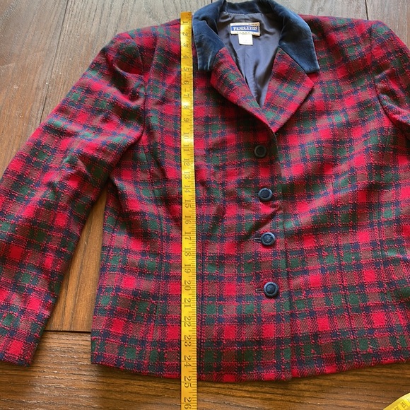 Pendleton Classics Size 14 Tartan Red Plaid Jacket Blazer with skirt - Picture 9 of 9